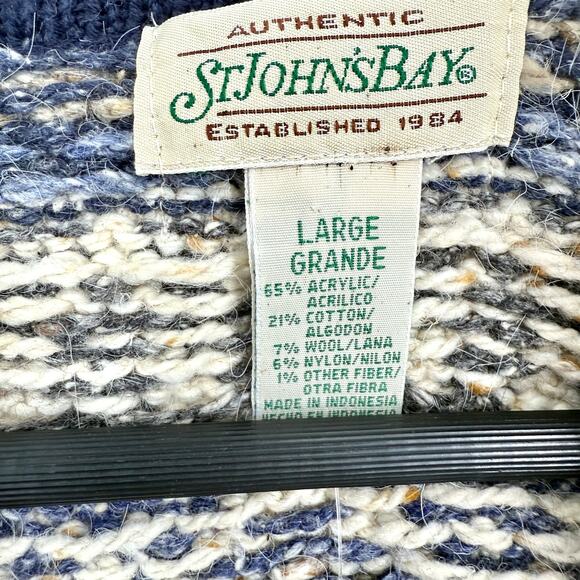 NEW NWT St Johns Bay Large Wool Winter Fairisle Nordic Sweater Vest Top Womens - Picture 3 of 7